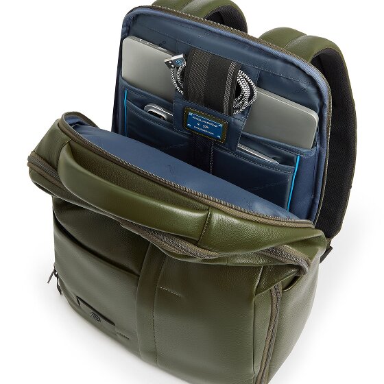 Piquadro Russell Business-Rucksack RFID Schutz Leder 42 cm Laptopfach