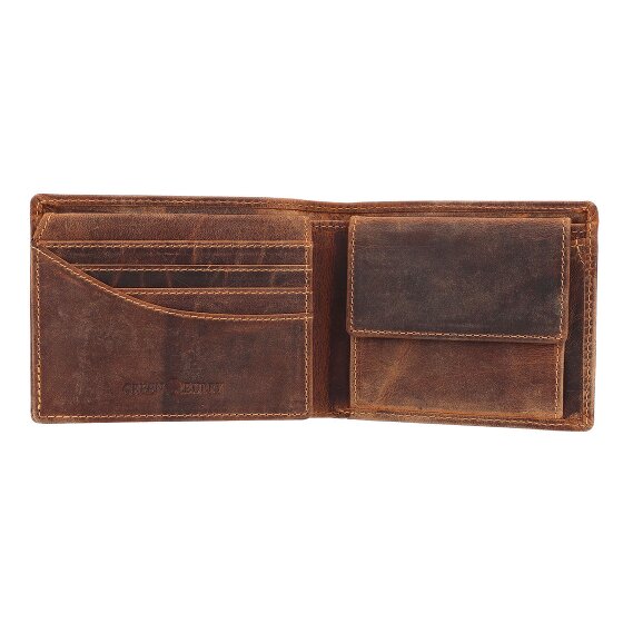 Greenburry Vintage Geldbörse mit Fisch-Prägung Leder 12 cm