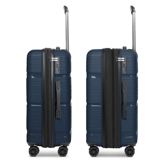 d&n Travel Line 4300-Plus 4 Rollen Trolley M 65 cm mit Dehnfalte