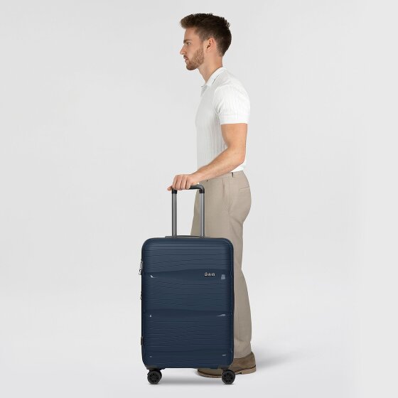 d&n Travel Line 4300-Plus 4 Rollen Trolley M 65 cm mit Dehnfalte