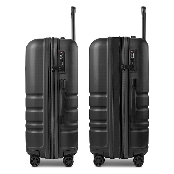 Redolz Pro ABS Medium+ 4 Rollen Trolley 65 cm mit Dehnfalte