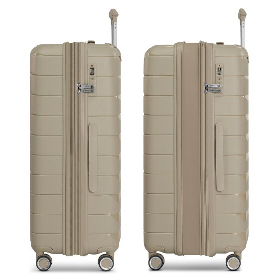 Franky London 4 Rollen Trolley L 74 cm mit Dehnfalte