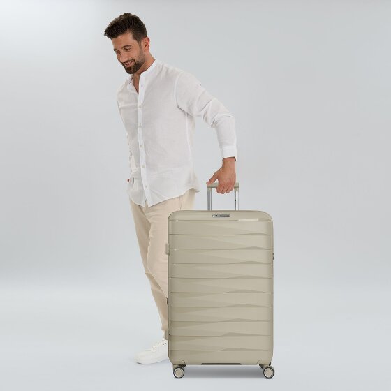 Franky London 4 Rollen Trolley L 74 cm mit Dehnfalte