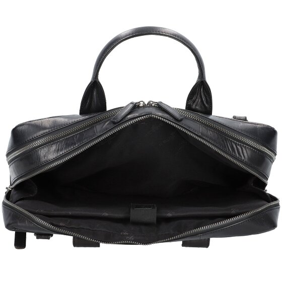 Plevier Rock Flint Aktentasche RFID Schutz Leder 41 cm Laptopfach