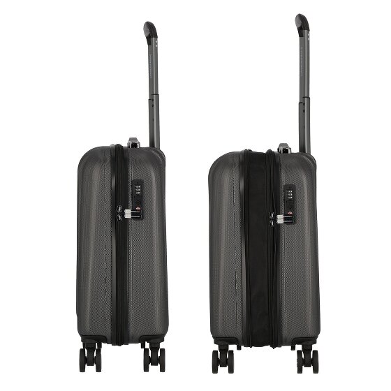 Polestream Moonrock 4 Rollen Kabinentrolley S 55 cm mit Dehnfalte