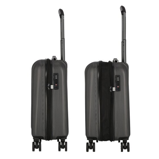 Polestream Moonrock 4 Rollen Kabinentrolley 55 cm mit Dehnfalte