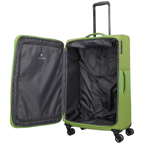 Travelite Corsiica 4 Rollen Trolley L 77 cm mit Dehnfalte