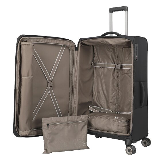 Travelite Crosslite 4 Rollen Trolley XL 81 cm mit Dehnfalte