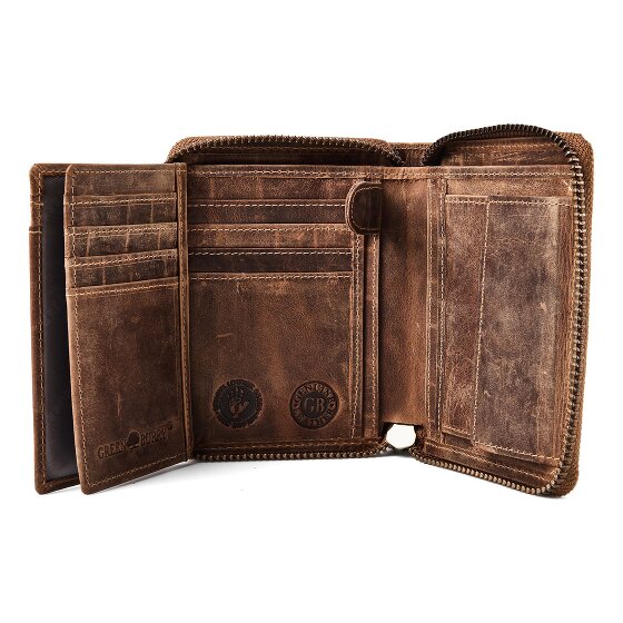 Greenburry Huntsman Geldbörse RFID Schutz Leder 10 cm