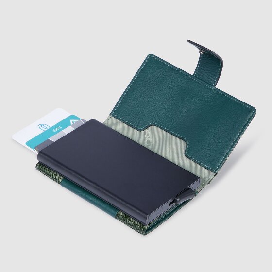Piquadro PQ-Earth Kreditkartenetui RFID Schutz Leder 6.5 cm