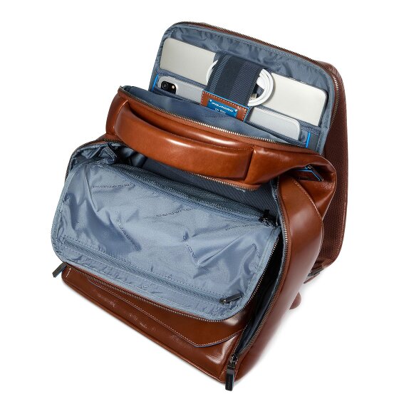 Piquadro Blue Square Daypack RFID Schutz Leder 39 cm Laptopfach