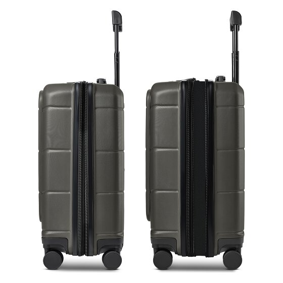 Police London 4 Rollen Kabinentrolley 55 cm Laptopfach mit Dehnfalte