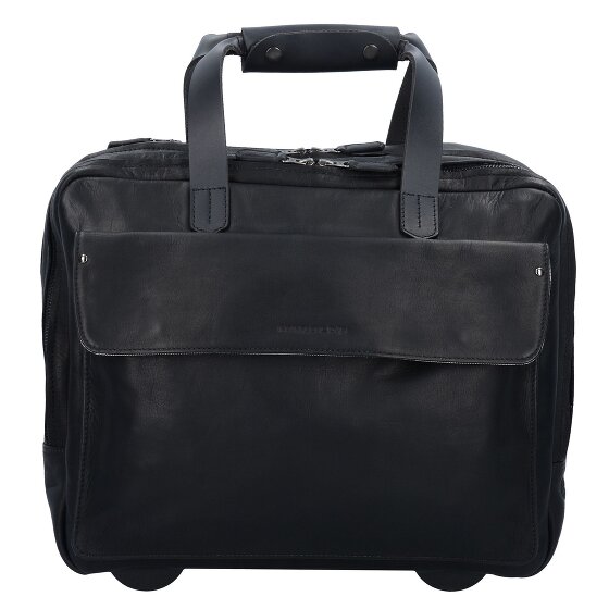 Harold's 2-Rollen Businesstrolley Leder 40 cm Laptopfach