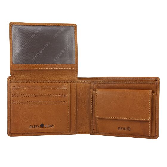 Greenburry Tornado Geldbörse RFID Schutz Leder 13 cm