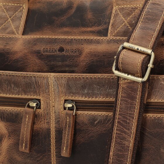 Greenburry Vintage Aktentasche Leder 38 cm Laptopfach