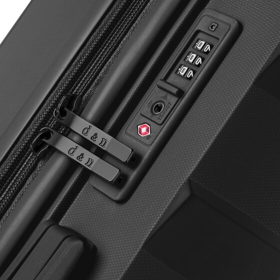 d&n South Dakota 4 Rollen Kabinentrolley S 55 cm mit Dehnfalte