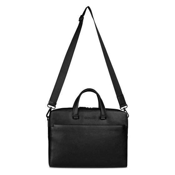 Bugatti Black Aktentasche Leder 39 cm Laptopfach