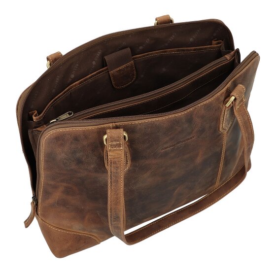Greenburry Vintage Shopper Tasche Leder 37 cm Laptopfach