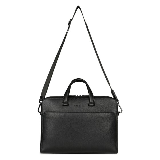 Bugatti Black Aktentasche Leder 38 cm Laptopfach