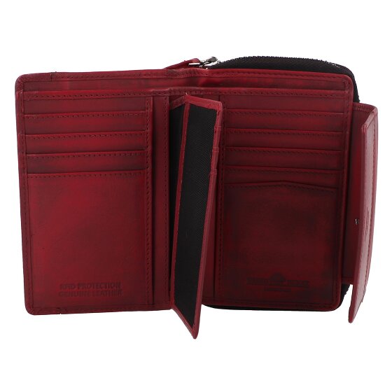 Greenburry Destressed Geldbörse RFID Schutz Leder 13.5 cm