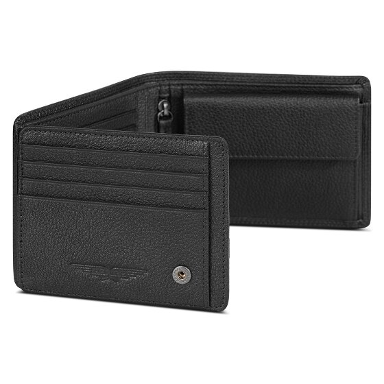Police Geldbörse RFID Leder 12 cm ausklappbar mit Reißverschlussfach