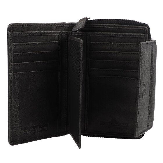 Greenburry Destressed Geldbörse RFID Schutz Leder 13.5 cm