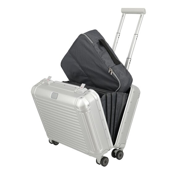 Travelite Next 4-Rollen Businesstrolley Aluminium 43 cm