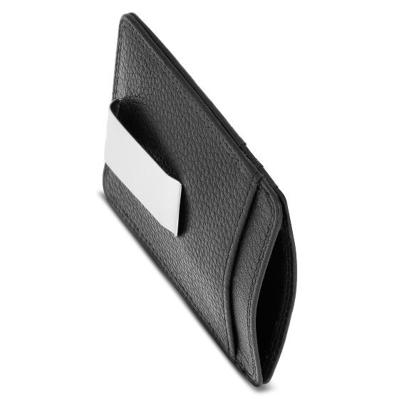Redolz Leather Essentials Kreditkartenetui RFID Leder 7 cm mit Geldscheinklammer