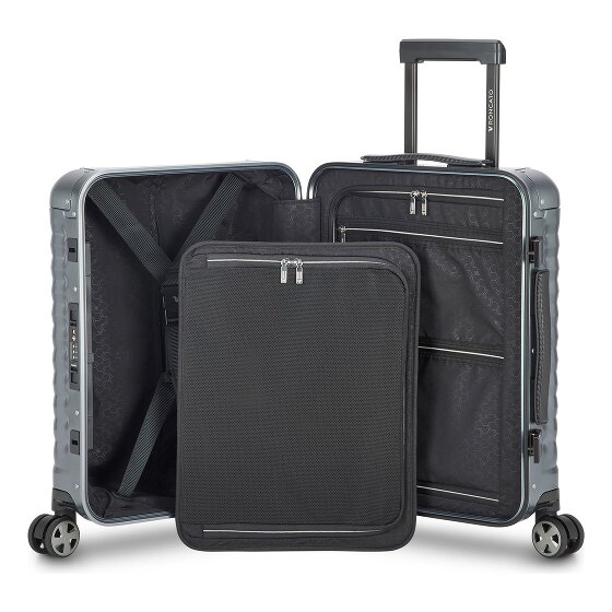 Roncato Uno Aluminium 4-Rollen Kabinentrolley Aluminium 55 cm