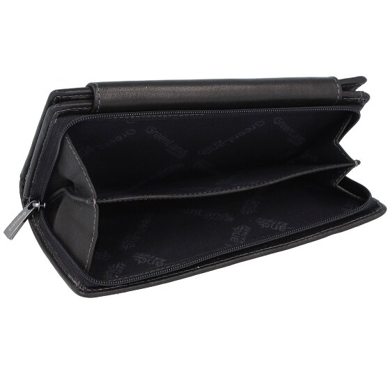 Greenland Nature Black Nappa Geldbörse RFID Leder 19 cm