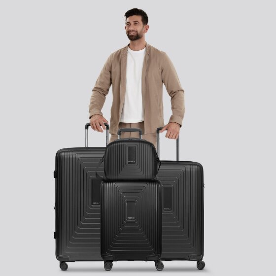 Redolz Essentials 14 4-Rollen Kofferset + Beautycase 4 tlg. mit Dehnfalte