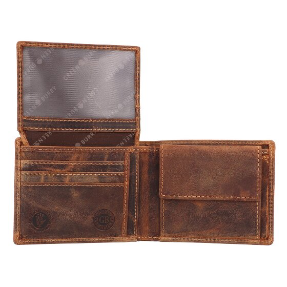 Greenburry Vintage Geldbörse mit Fisch-Prägung Leder 12 cm