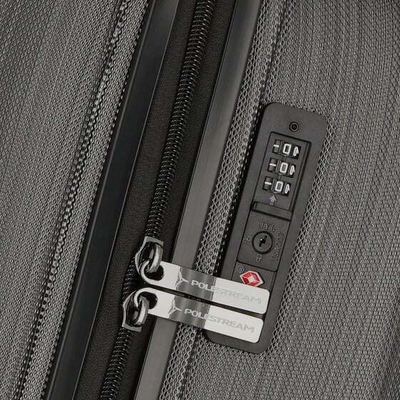 Polestream Moonrock 4 Rollen Kabinentrolley 55 cm mit Dehnfalte