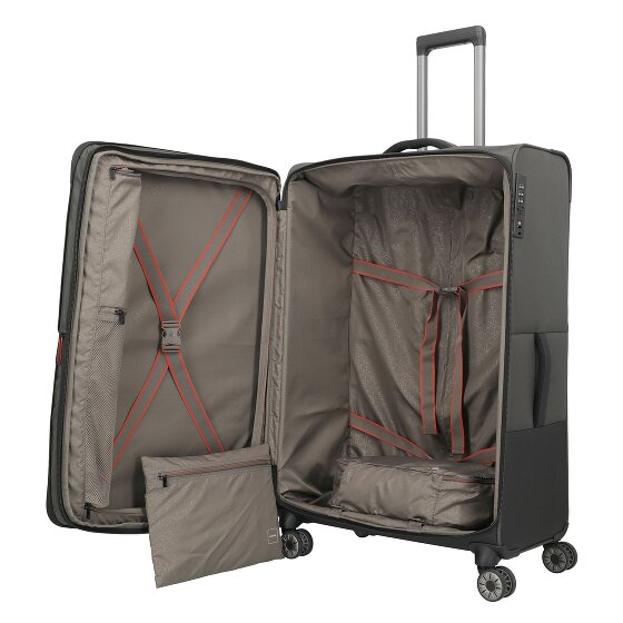 Travelite Crosslite 4 Rollen Trolley XL 81 cm mit Dehnfalte