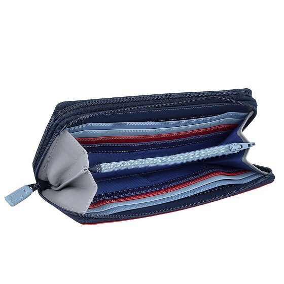 Mywalit Large Double Zip Around Purse Geldbörse Leder 18 cm