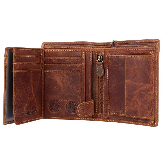 Greenburry Vintage Cafe-Racer Geldbörse RFID Leder 9,5 cm