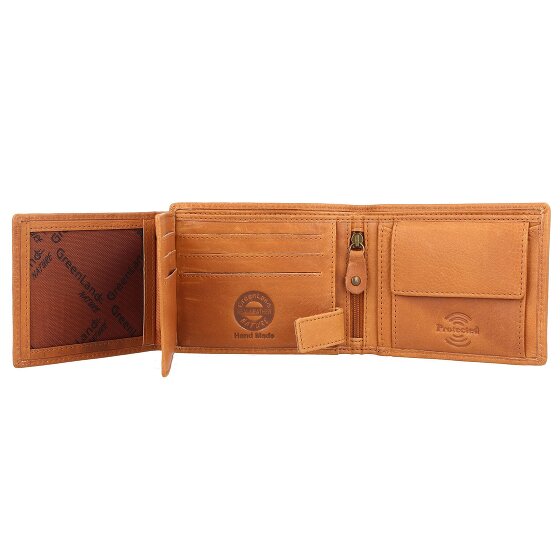 Greenland Nature GreenLand NATURE Geldbörse RFID Schutz Leder 12 cm