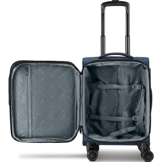Bugatti Valencia Soft 4 Rollen Kabinentrolley S 55 cm mit Dehnfalte