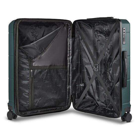 Police London 4 Rollen Trolley 64 cm mit Dehnfalte