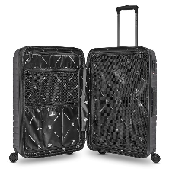 Pactastic Collection 04 THE MEDIUM + 4 Rollen Trolley M 66 cm mit Dehnfalte