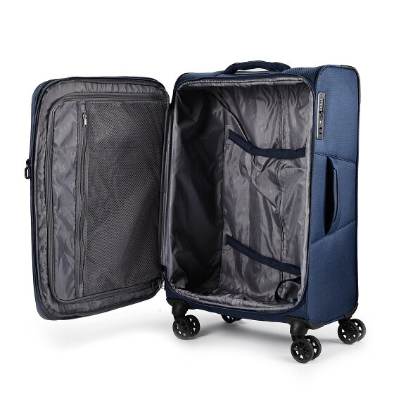d&n Travel Line 9804 4 Rollen Trolley M 68 cm mit Dehnfalte