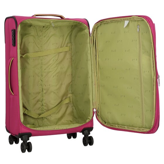 d&n Travel Line 6764 4 Rollen Trolley 65 cm mit Dehnfalte