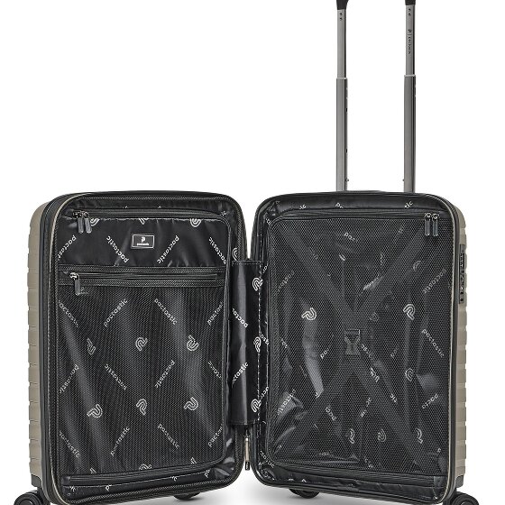 Pactastic Collection 04 THE CABIN + 4 Rollen Kabinentrolley S 55 cm mit Dehnfalte