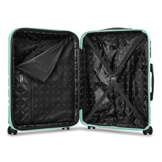 Redolz Pro ABS Medium+ 4 Rollen Trolley 65 cm mit Dehnfalte