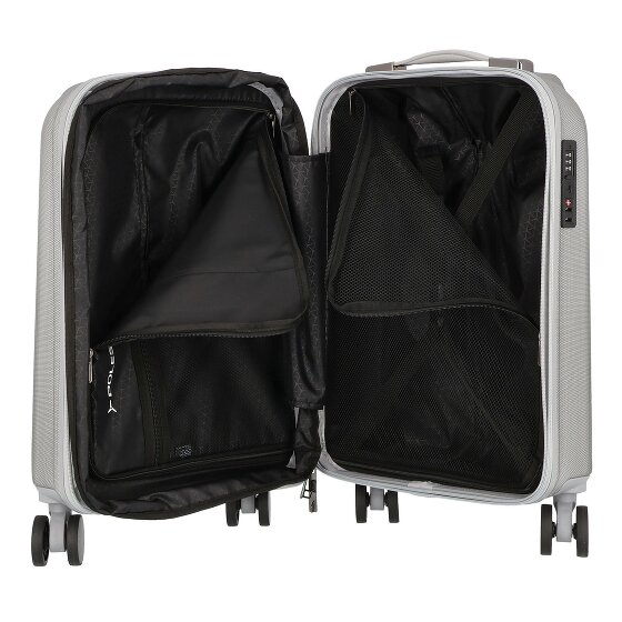 Polestream Moonrock 4 Rollen Kabinentrolley 55 cm mit Dehnfalte