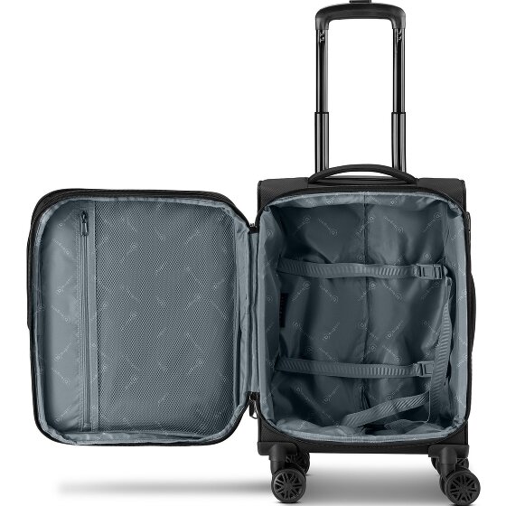 Bugatti Valencia Soft 4 Rollen Kabinentrolley S 55 cm mit Dehnfalte