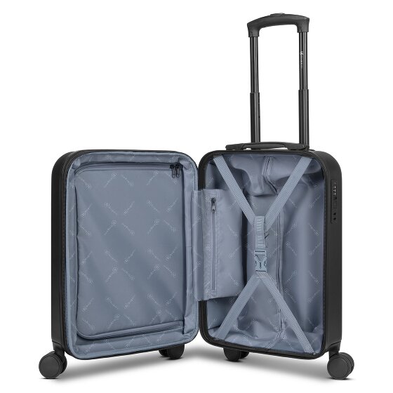 Bugatti Valencia 2.0 4 Rollen Kabinentrolley S 54 cm mit Dehnfalte