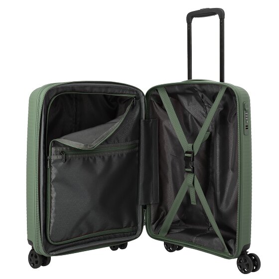 Travelite Air Stripe 4 Rollen Kabinentrolley S 55 cm mit Dehnfalte