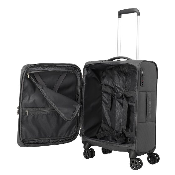 Travelite Cubis 4 Rollen Kabinentrolley S 55 cm mit Dehnfalte