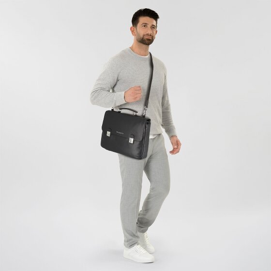 Bugatti Valencia Aktentasche RFID Leder 40 cm Laptopfach